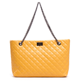 A1045 Classy Checker Genuine Leather Shopping Shoulder Tote Designer Inspired Clearance.