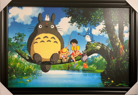 24"x36" Japan Anime: My Neighbor Totoro Gone Fishing - Hayao Miyazaki