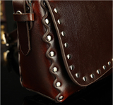 A2010 Classic Belt Buckle Decorated Genuine Leather Cross-body Shoulder Purse SALE.