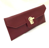 A4013 Small Genuine Leather Turn Lock Cross-body Party Dinner Clutch SALE.