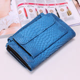 A4037 Chic Python Embossed Genuine Leather Cross-body Bi-fold Handbag Wallet SALE.