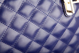 A5028 Classy Checker Genuine Leather Shoulder Shopping Tote Handbag SALE.