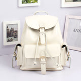 A8002 Stylish Belt Buckle Genuine Leather Backpack SALE.