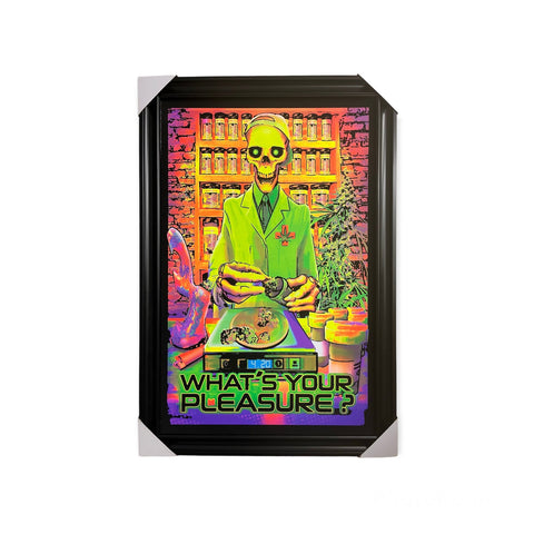 What's Your Pleasure - Medical Marijuana Pot Dispensary - 22"x34" Black Light Framed Poster