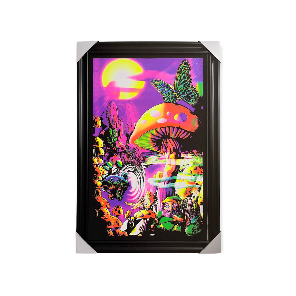 Magic Valley - 22"x34" Black Light Framed Poster