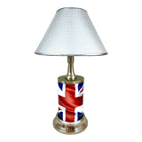 British Flag Airbrush Metal License Plate Collectible Table / Desk Lamp