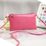 C2007 Classy Alligator Embossed Patent Faux Leather Cross-body Shopping Cell Phone Cosmetics Handbag SALE.