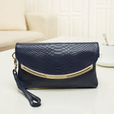 A4026 Classy Python Embossed Genuine Leather Cross-body Clutch Purse Clearance.