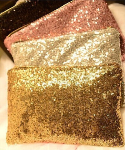 A4033 Stylish Dazzling Glitter Sparkling Sequins Clutch Evening / Cosmetic Bag SALE