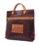 8685450 FFANY Exclusive Alligator Embossed Genuine Leather Large Elegant Shopping Tote Purse SALE.