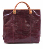 8685450 FFANY Exclusive Alligator Embossed Genuine Leather Large Elegant Shopping Tote Purse SALE.