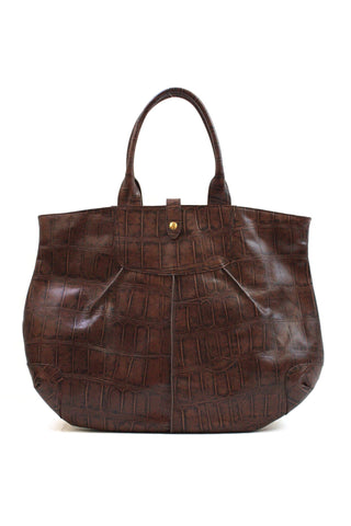 8685740 FFANY Exclusive Large Chic Alligator Embossed Genuine Leather Cross-body Handbag SALE
