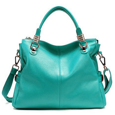 A5039 Classy Pebbled Embossed Genuine Leather Shopping Cross-body Tote SALE