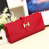 A4015 Long Chic Python Embossed Genuine Patent Leather Bi-fold Wallet SALE.
