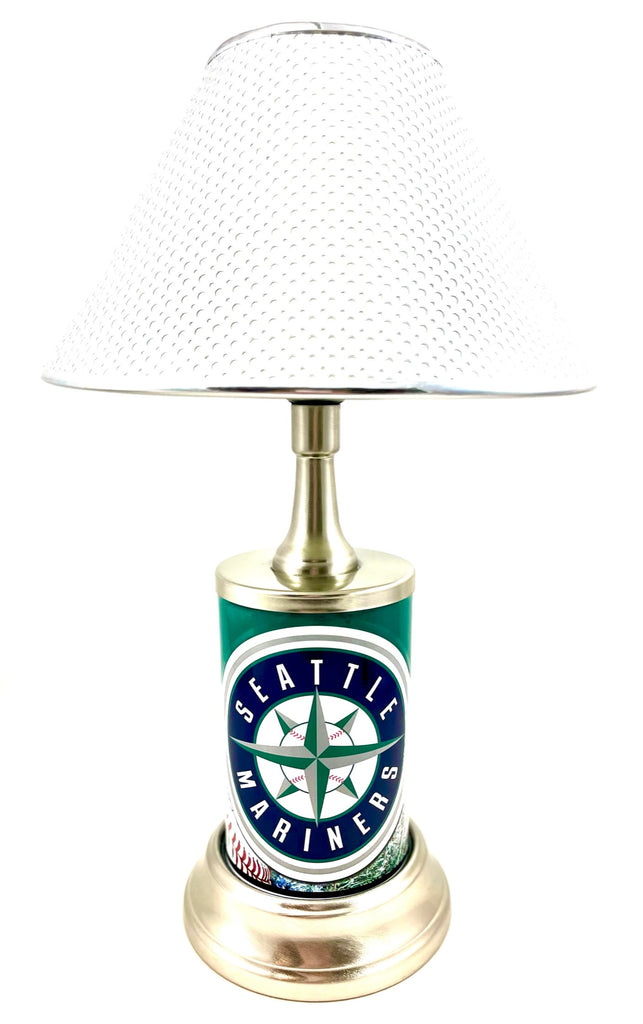 MLB Seattle Mariners Official License Plate Collectible Table / Desk Lamp.