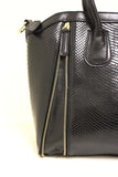 A1016 Chic Expandable Python Embossed Genuine Leather Cross-body Shopping Tote SALE.