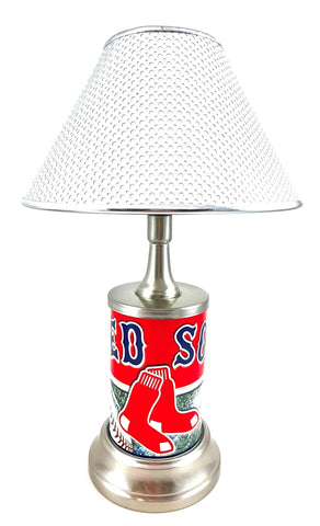 MLB Boston Red Sox Official License Plate Collectible Table / Desk Lamp