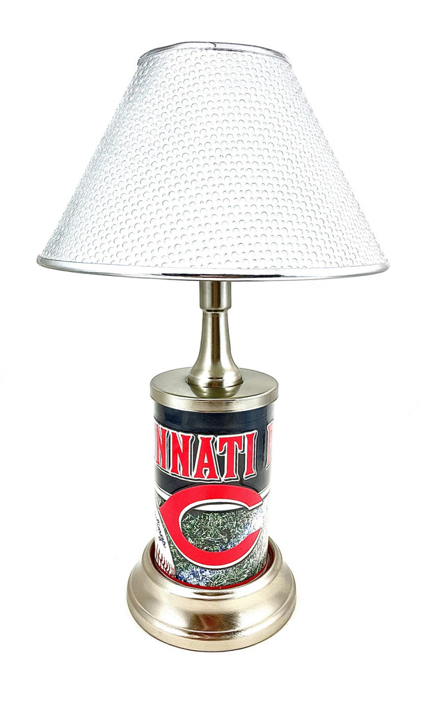 MLB Cincinnati Reds Official License Plate Collectible Table / Desk Lamp.