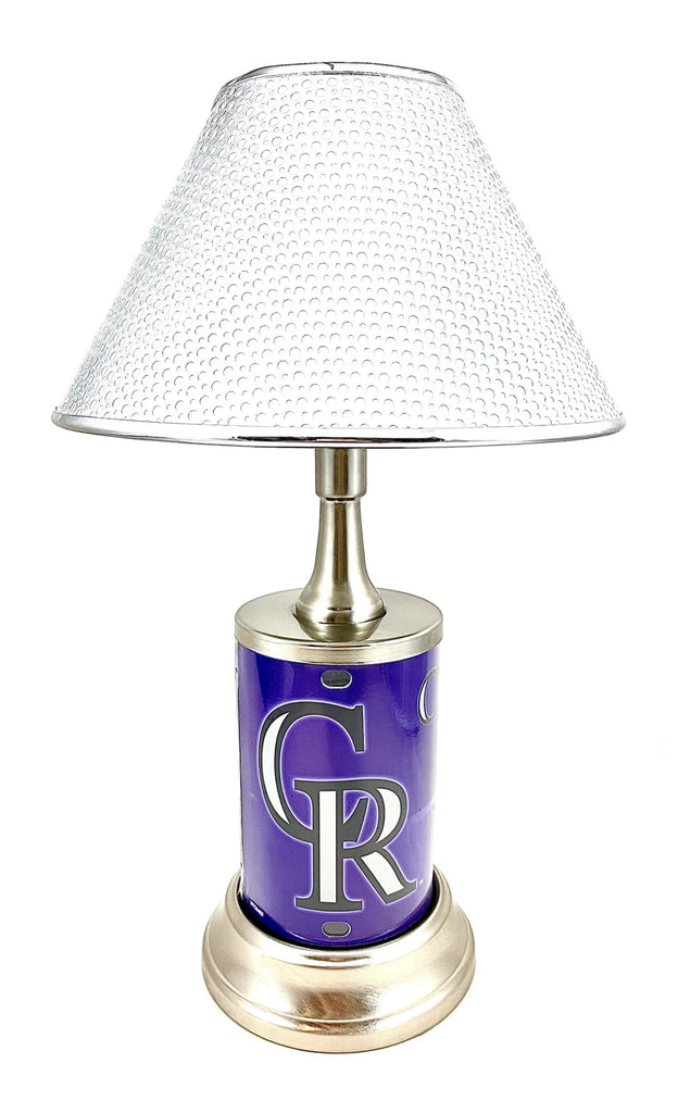 MLB Colorado Rockies Official License Plate Collectible Table / Desk Lamp.