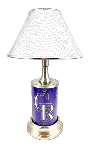MLB Colorado Rockies Official License Plate Collectible Table / Desk Lamp