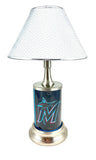 MLB Miami Marlins Official License Plate Collectible Table / Desk Lamp.
