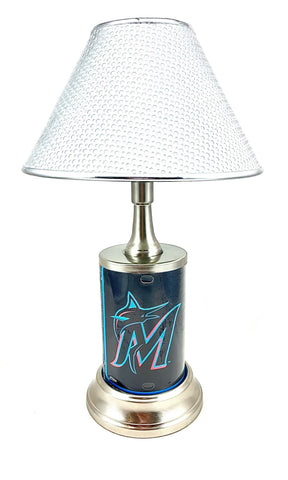 MLB Miami Marlins Official License Plate Collectible Table / Desk Lamp