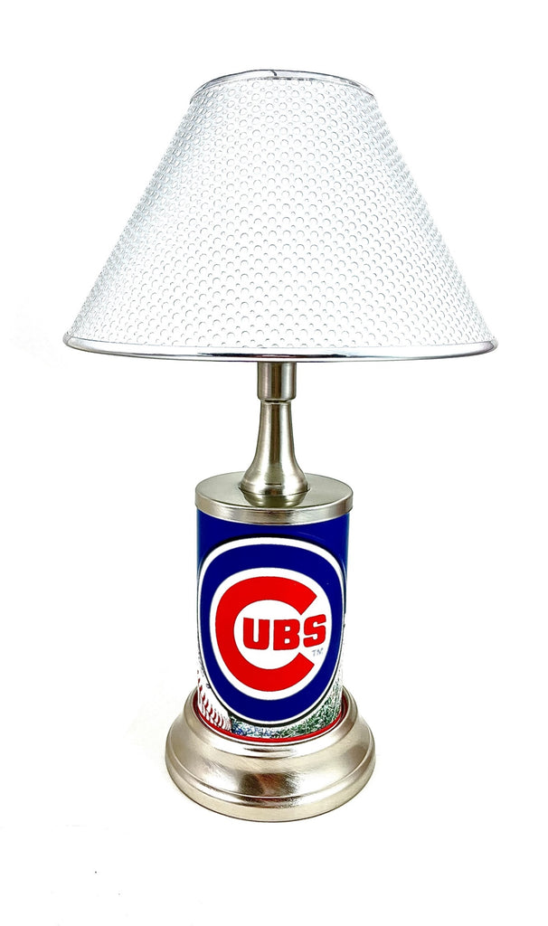 MLB Chicago Cubs Official Metal Sign License Plate Collectible Table / Desk Lamp.