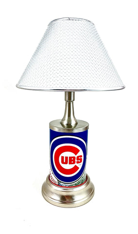 MLB Chicago Cubs Official Metal Sign License Plate Collectible Table / Desk Lamp