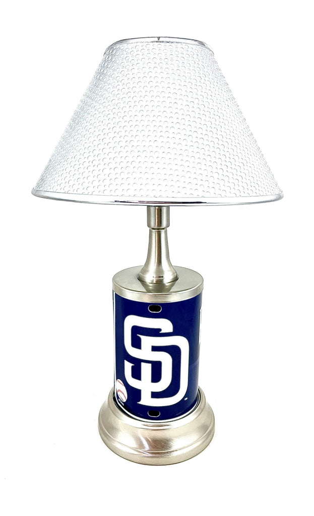 MLB San Diego Padres Official License Plate Collectible Table / Desk Lamp.