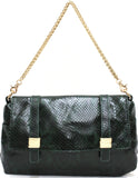 D16025 FFANY Exclusive Python / Pebble Embossed Genuine Leather Shoulder Cross-body Handbag SALE.