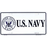U.S. Navy Metal License Plate Collectible Table / Desk Lamp