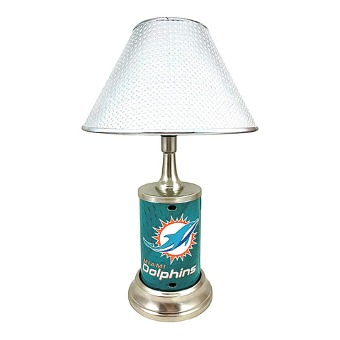 NFL Miami Dolphins Official Metal Sign License Plate Exclusive Collectible Sport Table Desk Lamp Best Gift Ever
