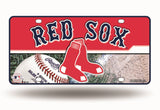 MLB Boston Red Sox Official License Plate Collectible Table / Desk Lamp.