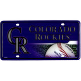 MLB Colorado Rockies Official License Plate Collectible Table / Desk Lamp.