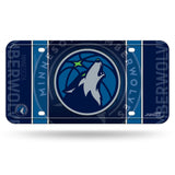 NBA Minnesota Timberwolves Official License Plate Metal Sign Handmade Sport Collectible Table Desk Lamp