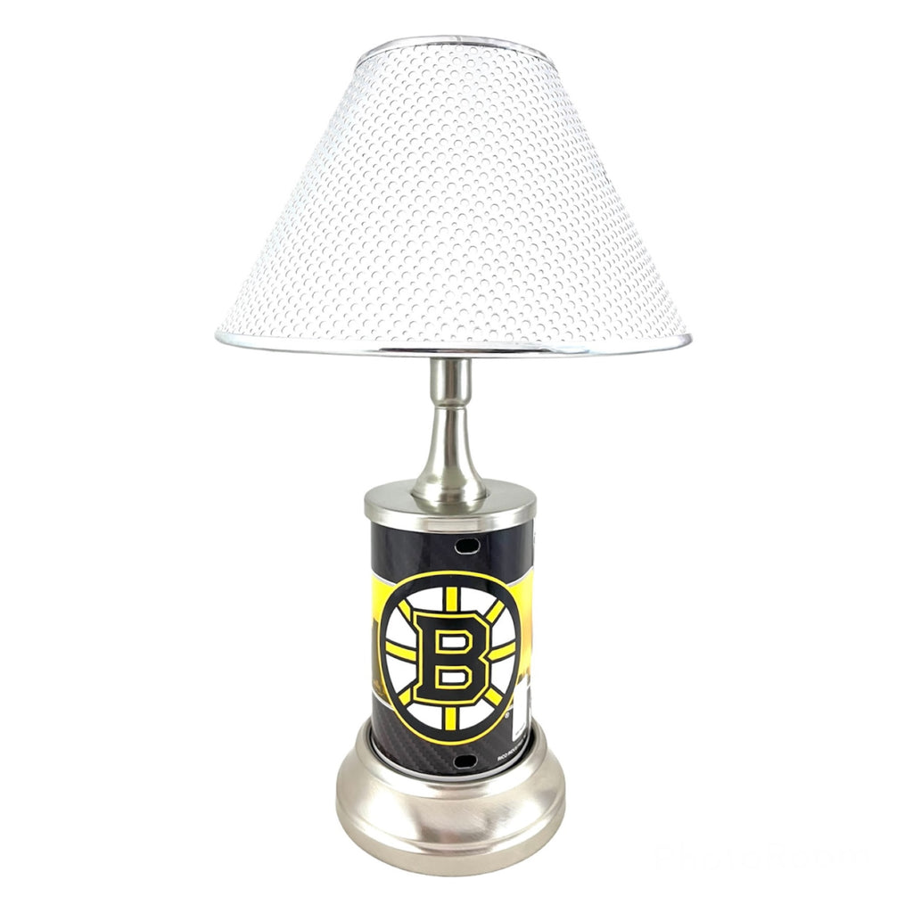 NHL Boston Bruins Official Metal Sign License Plate Exclusive Collectible Sport Table Desk Lamp Best Gift Ever