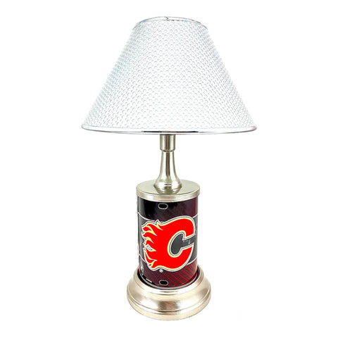 NHL Calgary Flames Official Metal Sign License Plate Exclusive Collectible Sport Table Desk Lamp Best Gift Ever