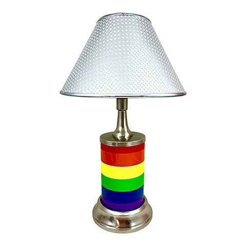 Rainbow Flag LGBT Metal License Plate Collectible Table / Desk Lamp