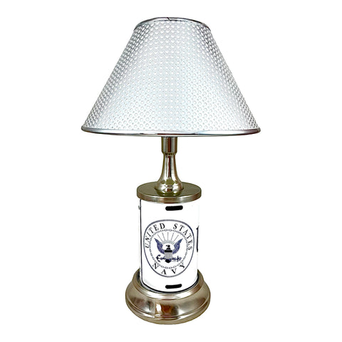 U.S. Navy Metal License Plate Collectible Table / Desk Lamp