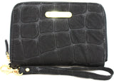 2390140 FFANY Exclusive Chic Short Alligator Embossed Genuine Leather Zip Around Wallet Clearance.