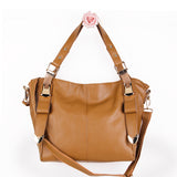A5032 Classy Pebble Embossed Genuine Leather Cross-body Shopping Shoulder Tote SALE.